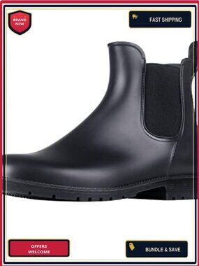 Women's Chelsea Rain Boots Waterproof Ankle Boots Non-Slip